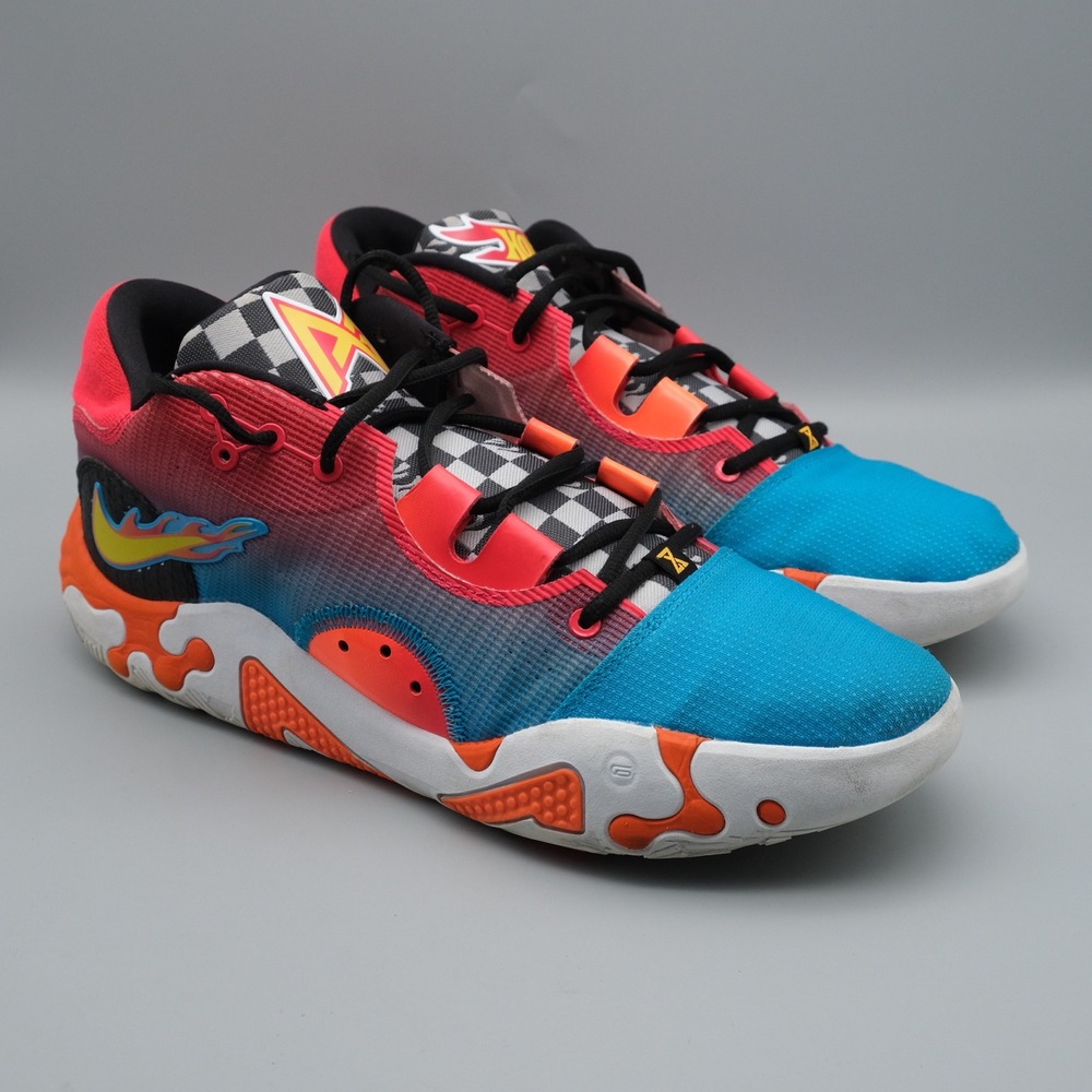 Nike PG 6 NRG Hot Wheels Mens 13.5 Blue Orange Red Flame DH8446-400 Basketball